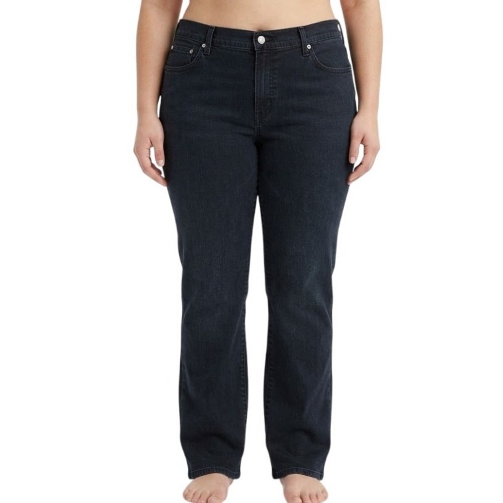Levis 550 Relaxed Boot Cut Jeans Womens 16M Dark Wash Blue Stretch Denim Classic